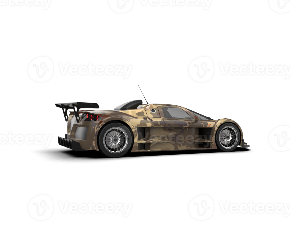 Realistic race car isolated on background. 3d rendering - illustration png