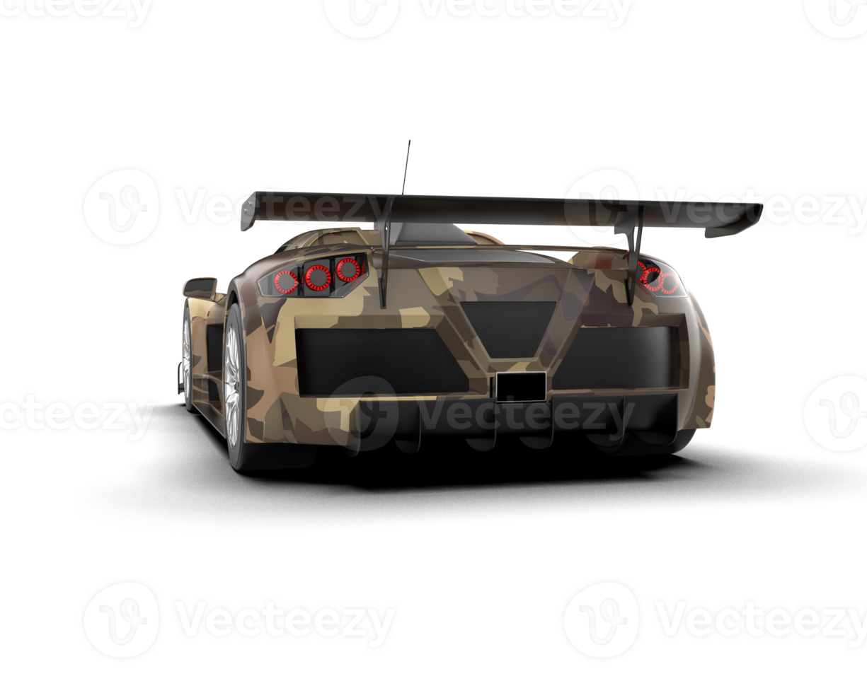 Realistic race car isolated on background. 3d rendering - illustration png