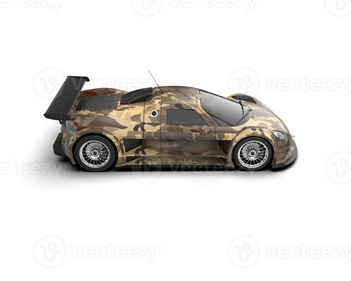 Realistic race car isolated on background. 3d rendering - illustration png