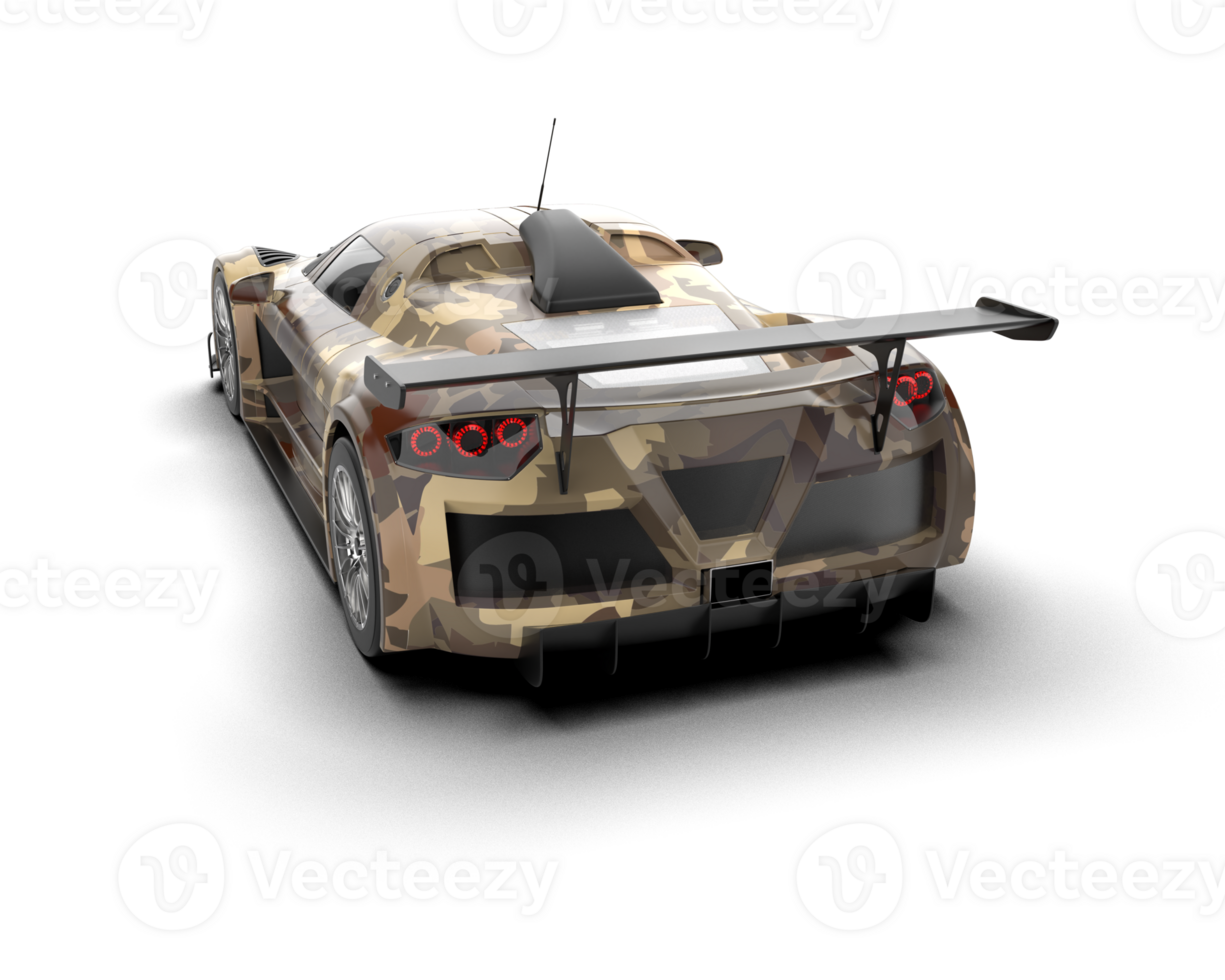Realistic race car isolated on background. 3d rendering - illustration png