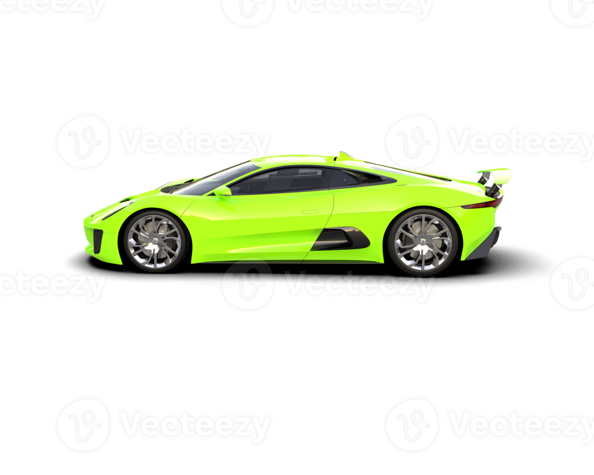 Realistic race car isolated on background. 3d rendering - illustration png