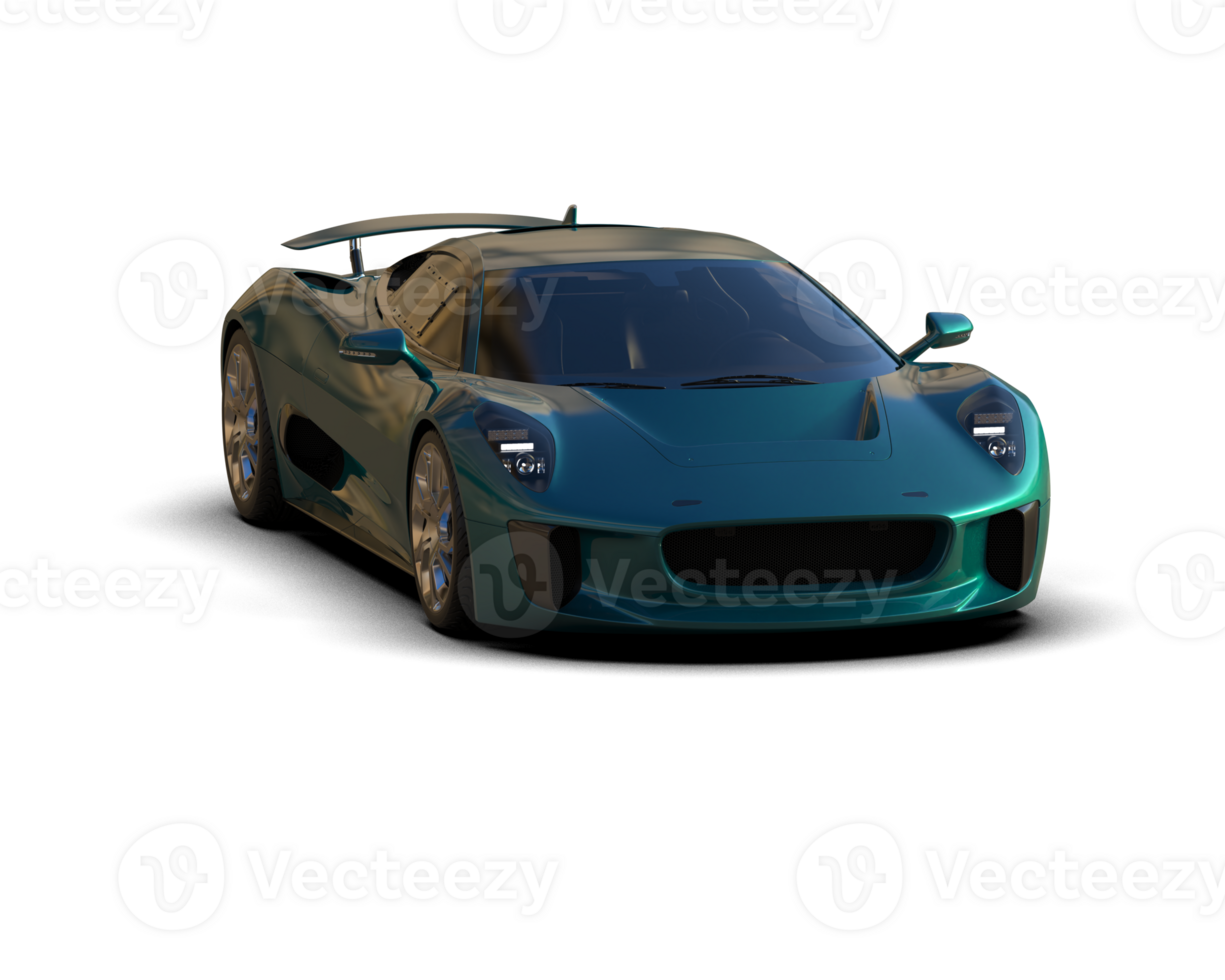 Realistic race car isolated on background. 3d rendering - illustration png