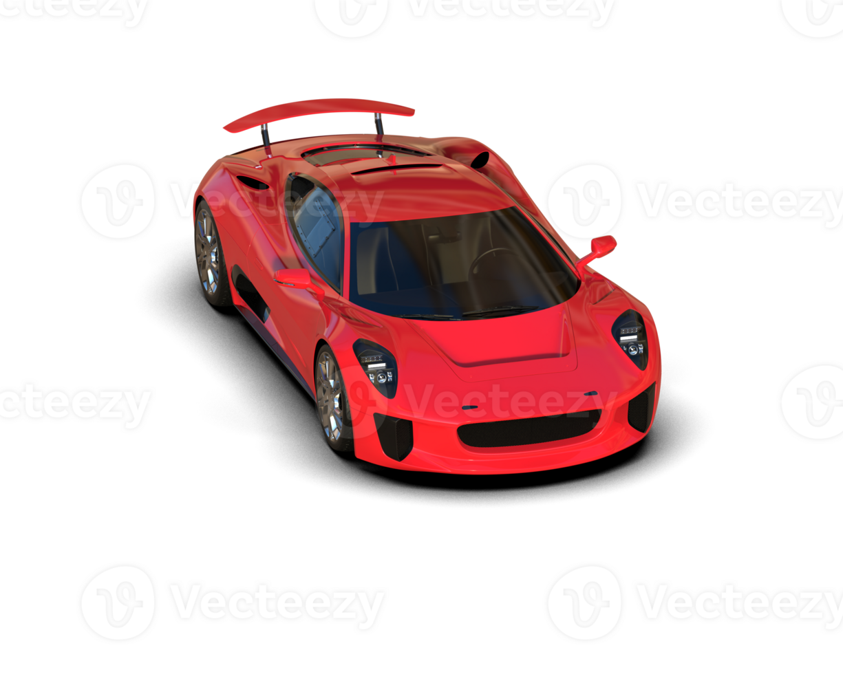 Realistic race car isolated on background. 3d rendering - illustration png