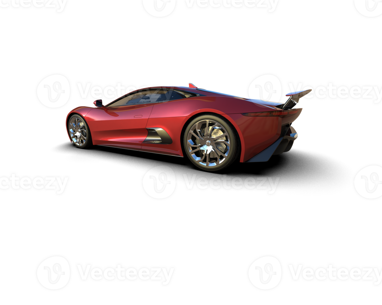 Realistic race car isolated on background. 3d rendering - illustration png