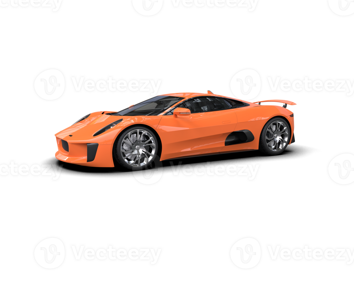 Realistic race car isolated on background. 3d rendering - illustration png