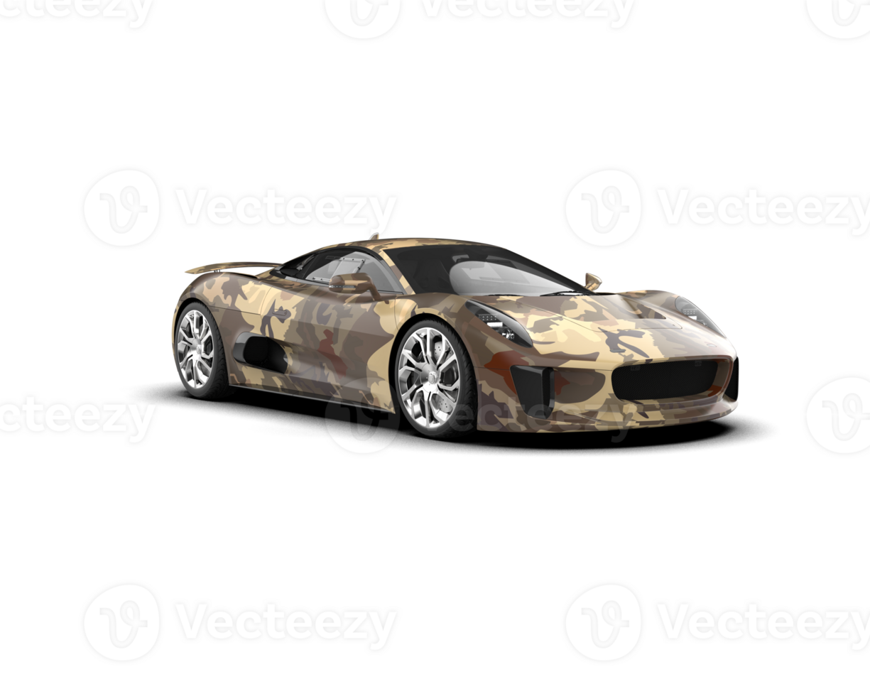 Realistic race car isolated on background. 3d rendering - illustration png