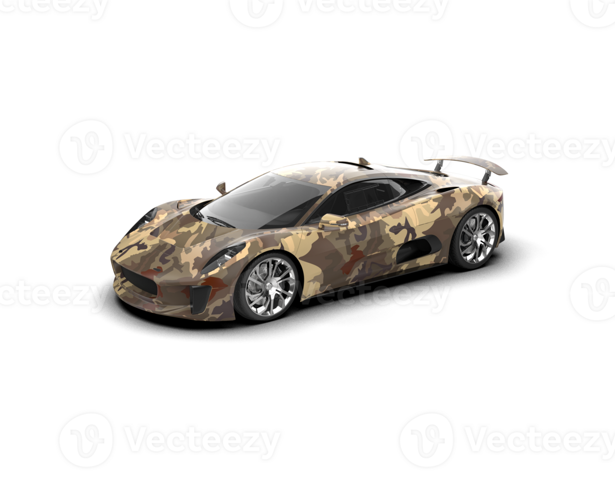 Realistic race car isolated on background. 3d rendering - illustration png