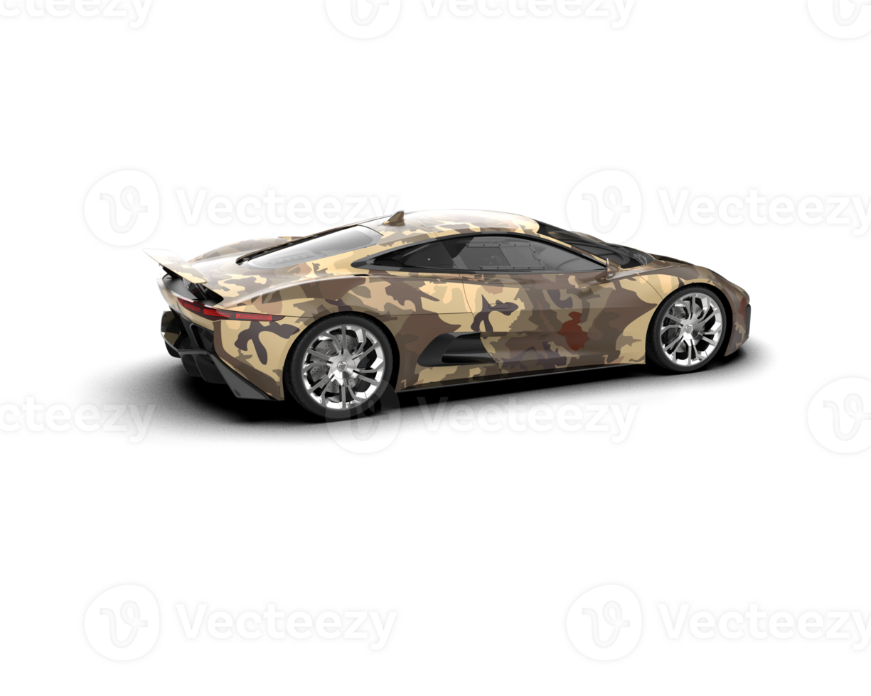 Realistic race car isolated on background. 3d rendering - illustration png