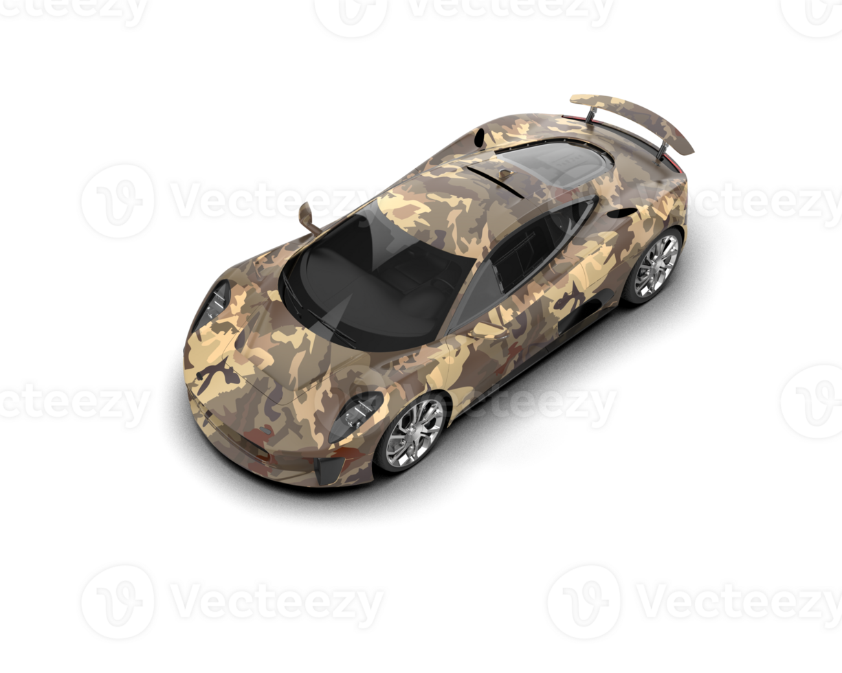 Realistic race car isolated on background. 3d rendering - illustration png