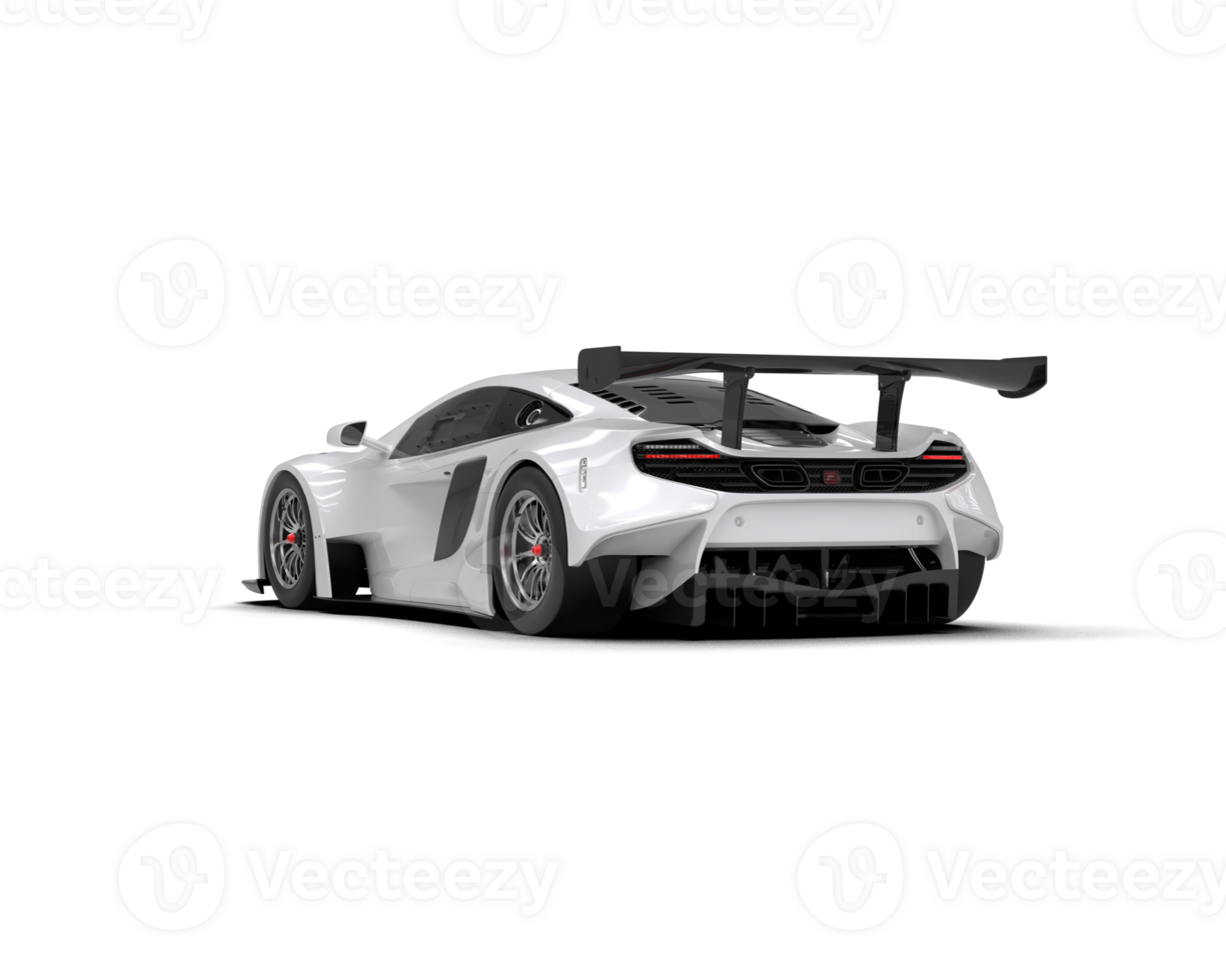Realistic race car isolated on background. 3d rendering - illustration png