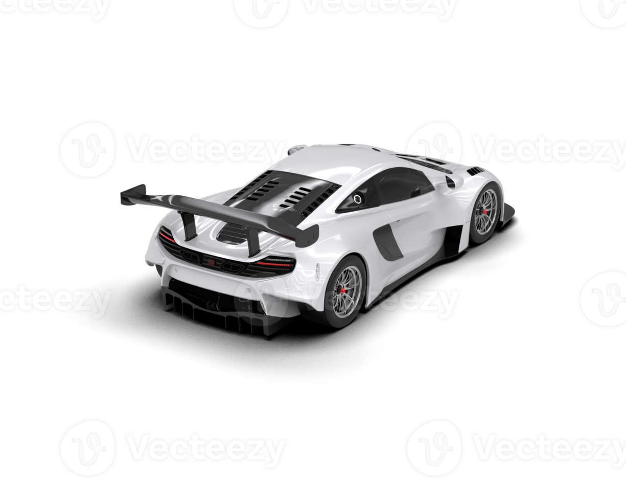 Realistic race car isolated on background. 3d rendering - illustration png