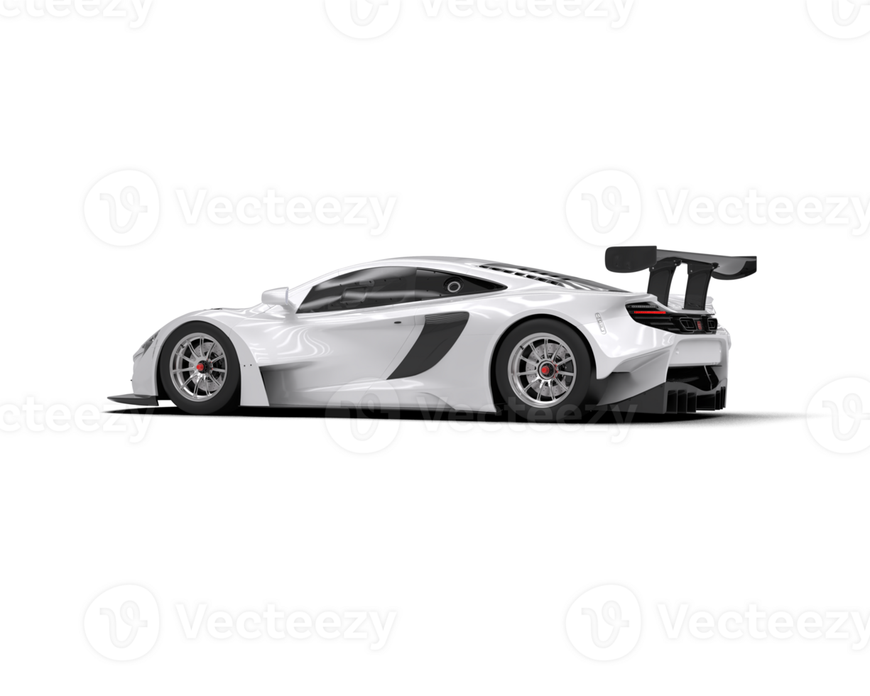 Realistic race car isolated on background. 3d rendering - illustration png
