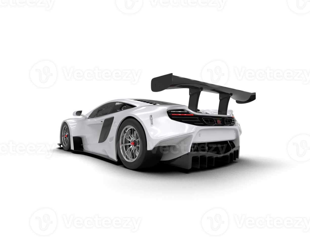 Realistic race car isolated on background. 3d rendering - illustration png
