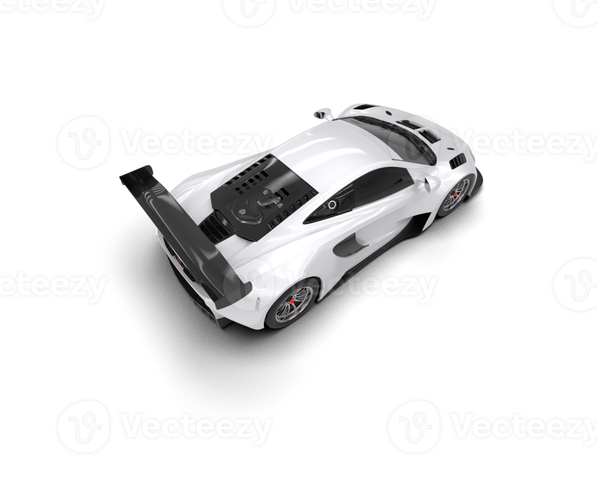 Realistic race car isolated on background. 3d rendering - illustration png