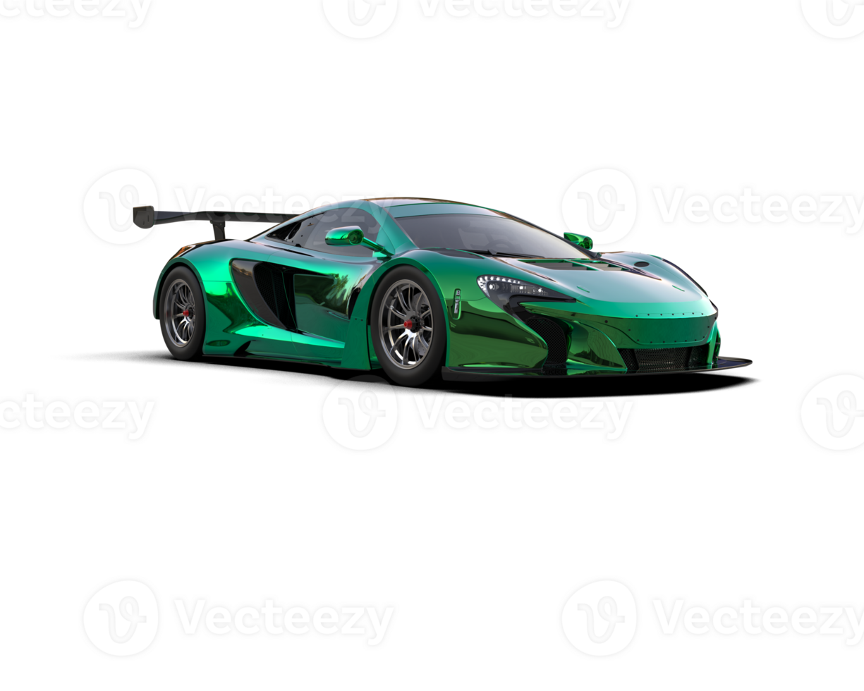 Realistic race car isolated on background. 3d rendering - illustration png
