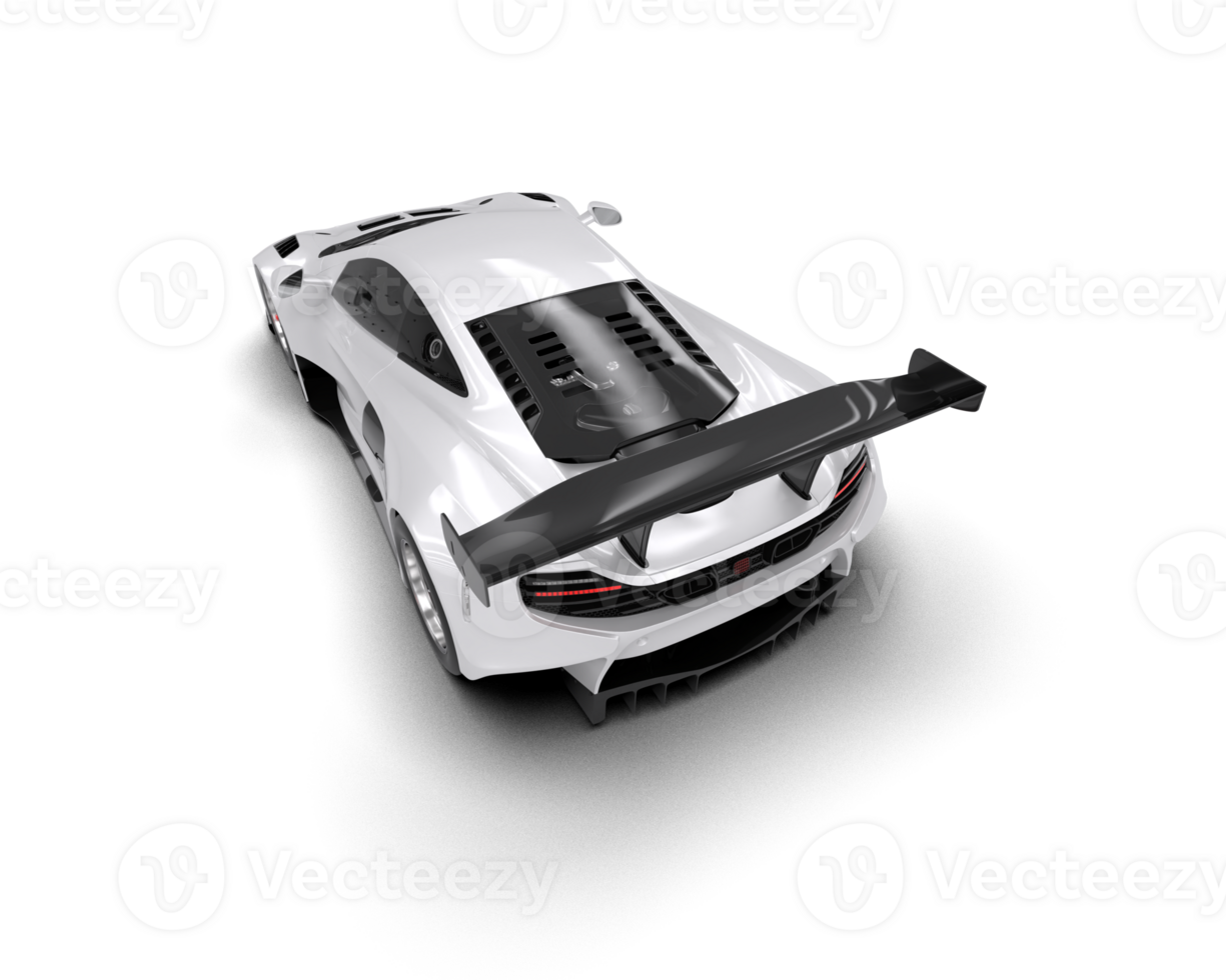 Realistic race car isolated on background. 3d rendering - illustration png