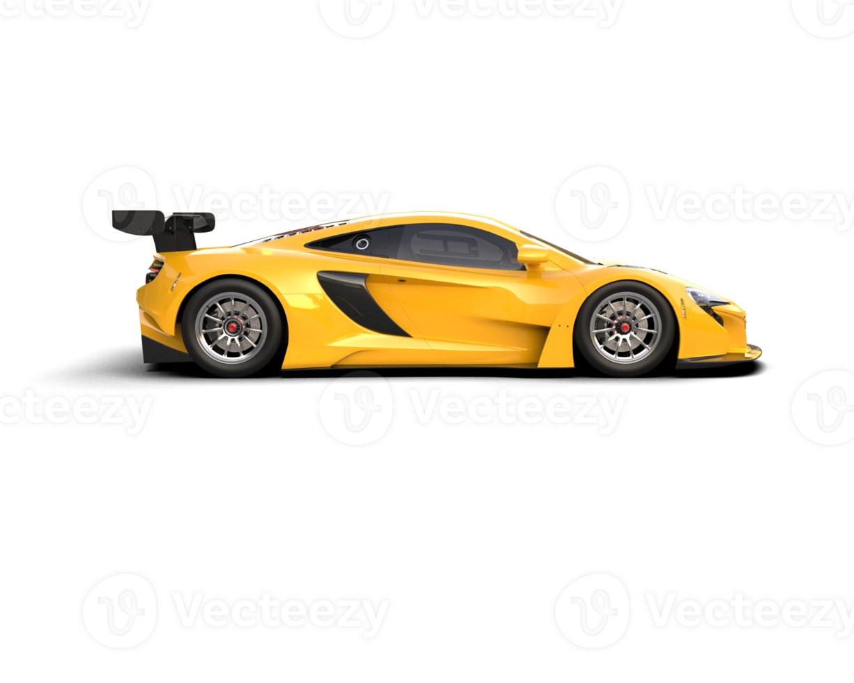Realistic race car isolated on background. 3d rendering - illustration png