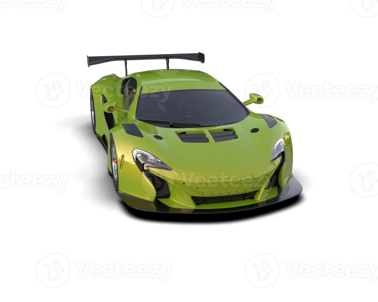 Realistic race car isolated on background. 3d rendering - illustration png
