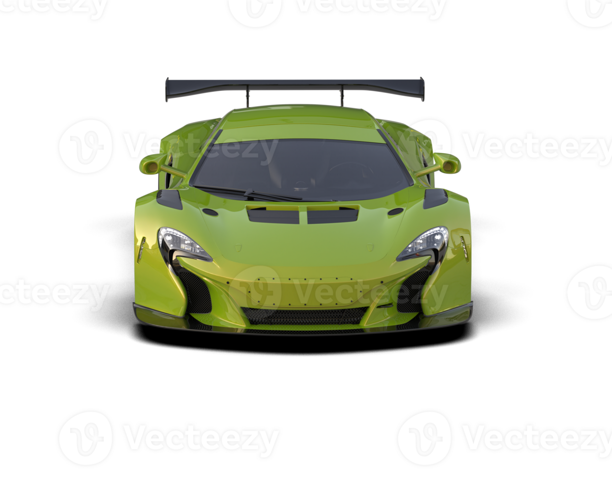 Realistic race car isolated on background. 3d rendering - illustration png