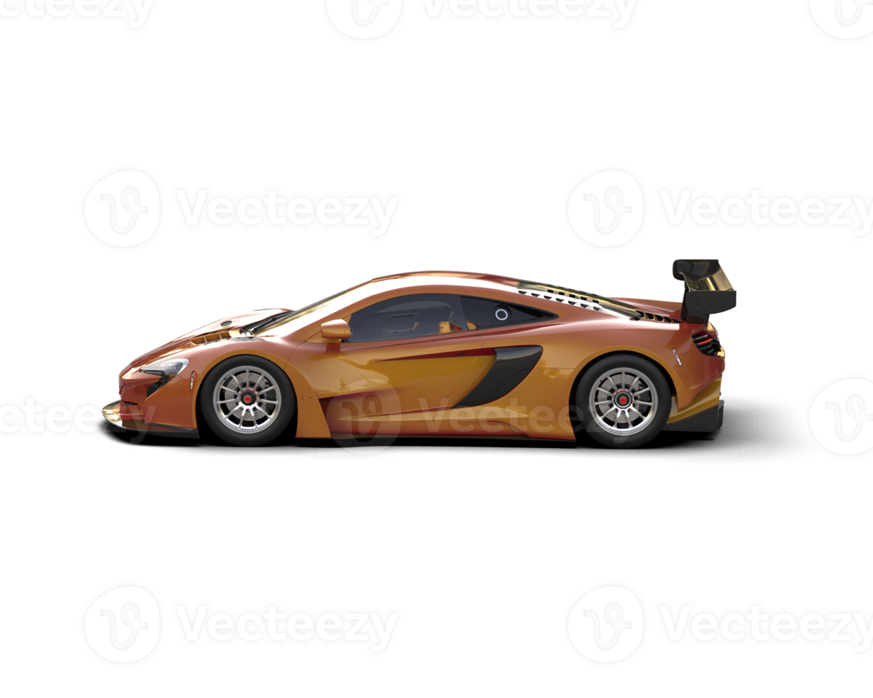 Realistic race car isolated on background. 3d rendering - illustration png