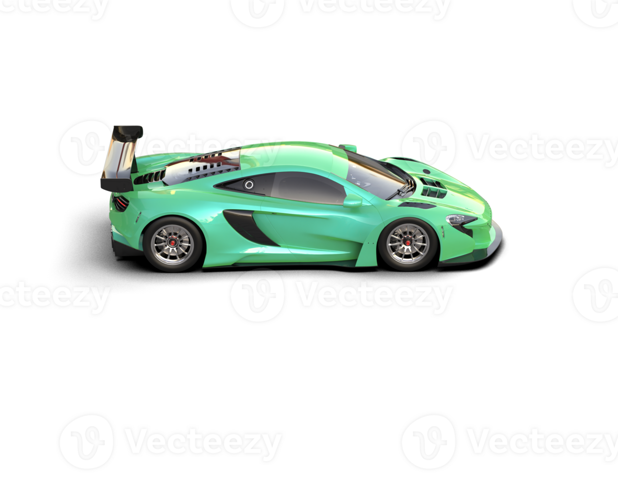 Realistic race car isolated on background. 3d rendering - illustration png
