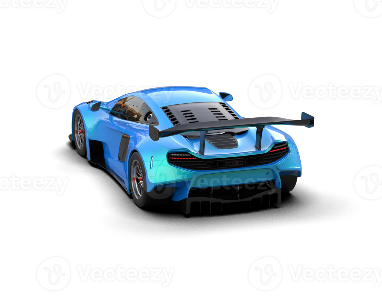 Realistic race car isolated on background. 3d rendering - illustration png