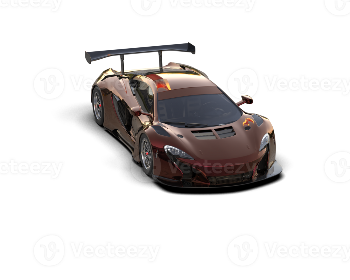 Realistic race car isolated on background. 3d rendering - illustration png