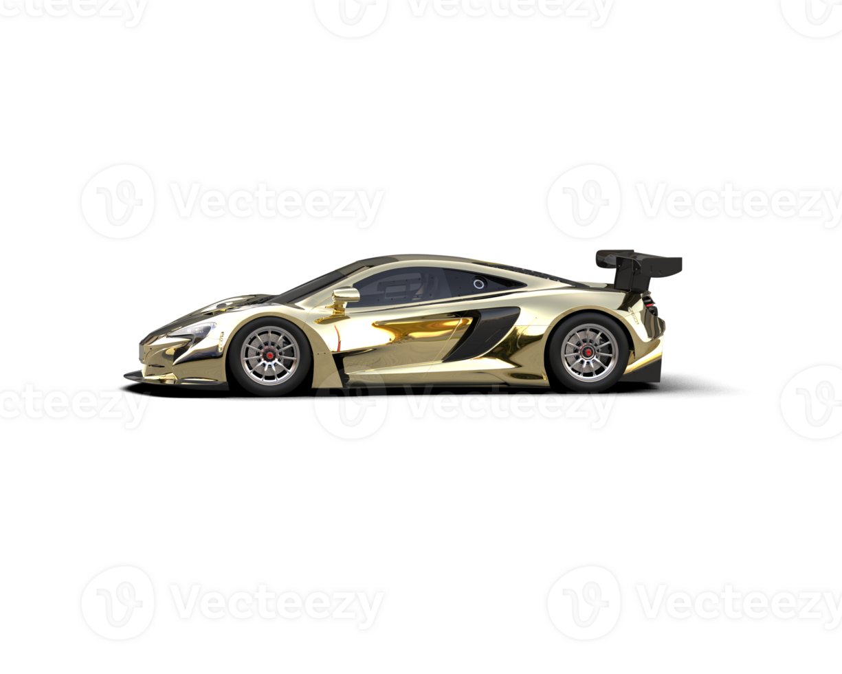 Realistic race car isolated on background. 3d rendering - illustration png