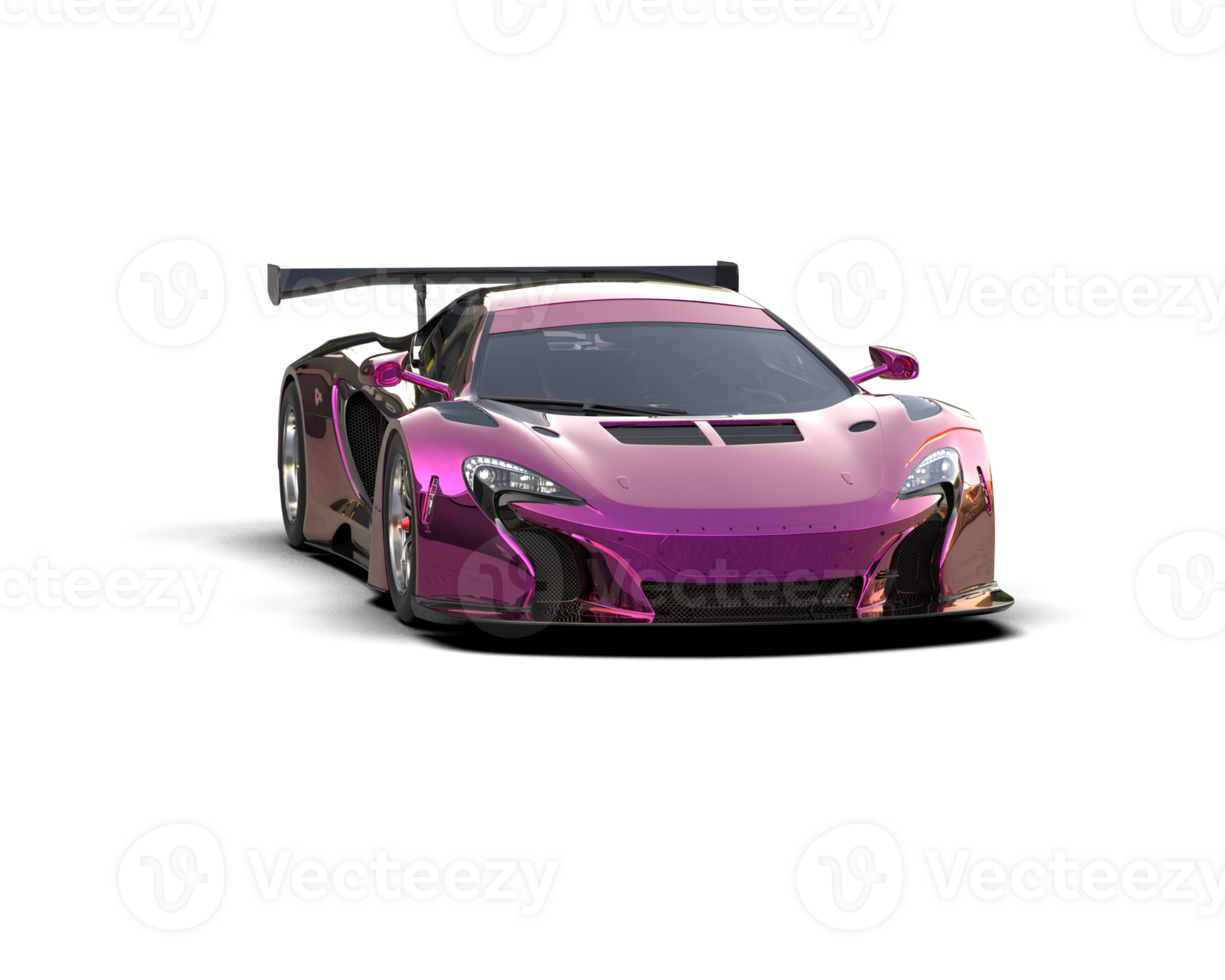 Realistic race car isolated on background. 3d rendering - illustration png