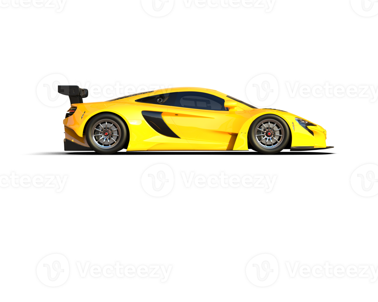 Realistic race car isolated on background. 3d rendering - illustration png