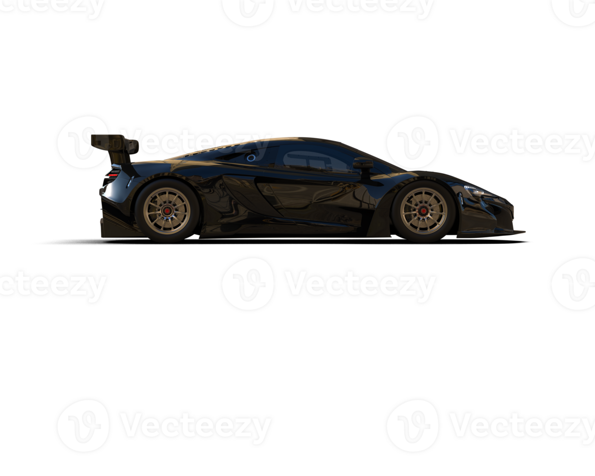 Realistic race car isolated on background. 3d rendering - illustration png