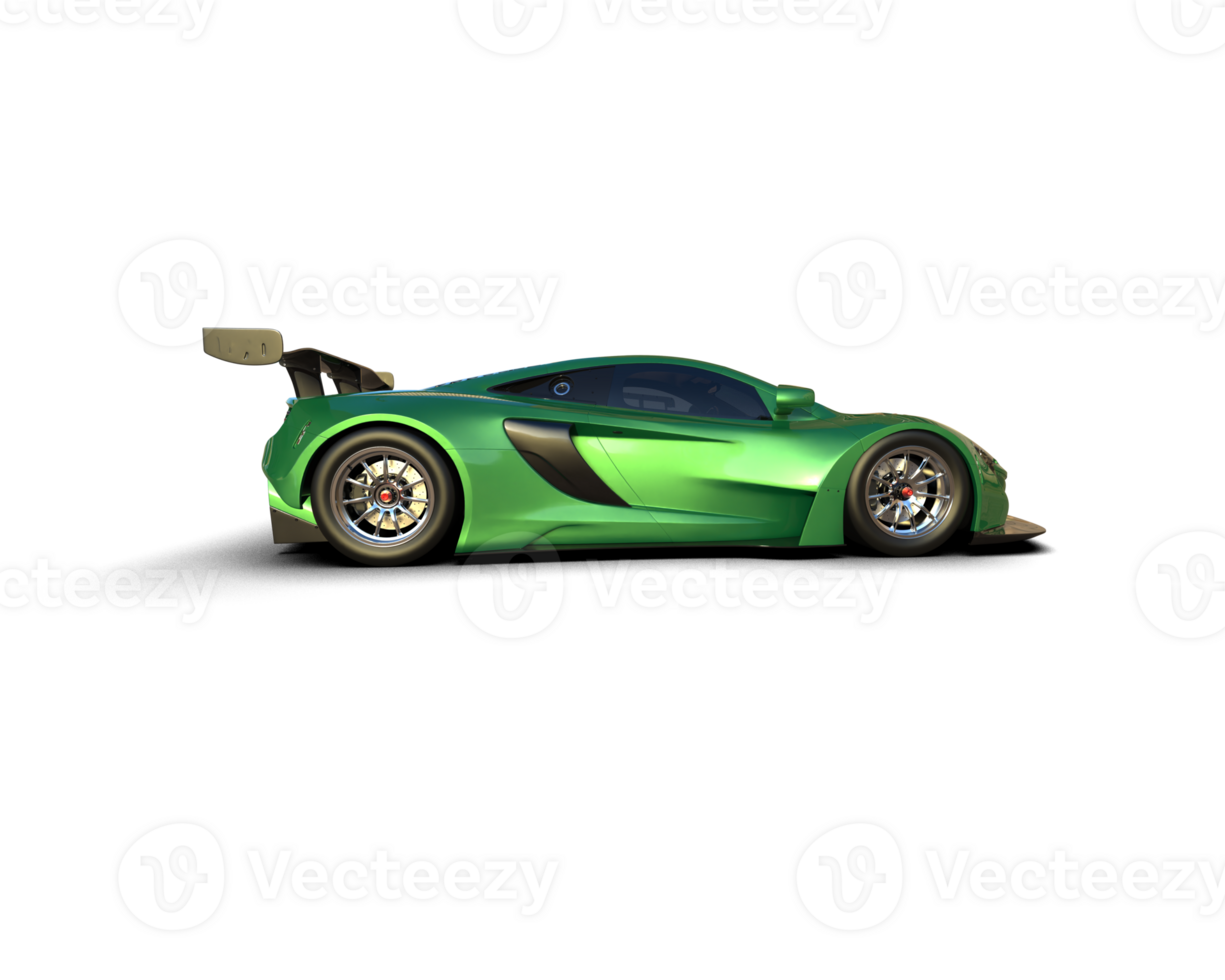 Realistic race car isolated on background. 3d rendering - illustration png