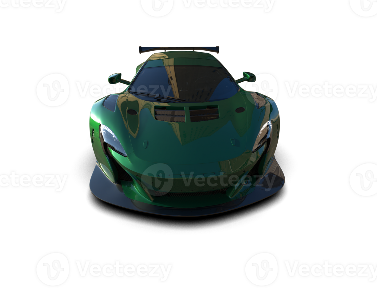 Realistic race car isolated on background. 3d rendering - illustration png