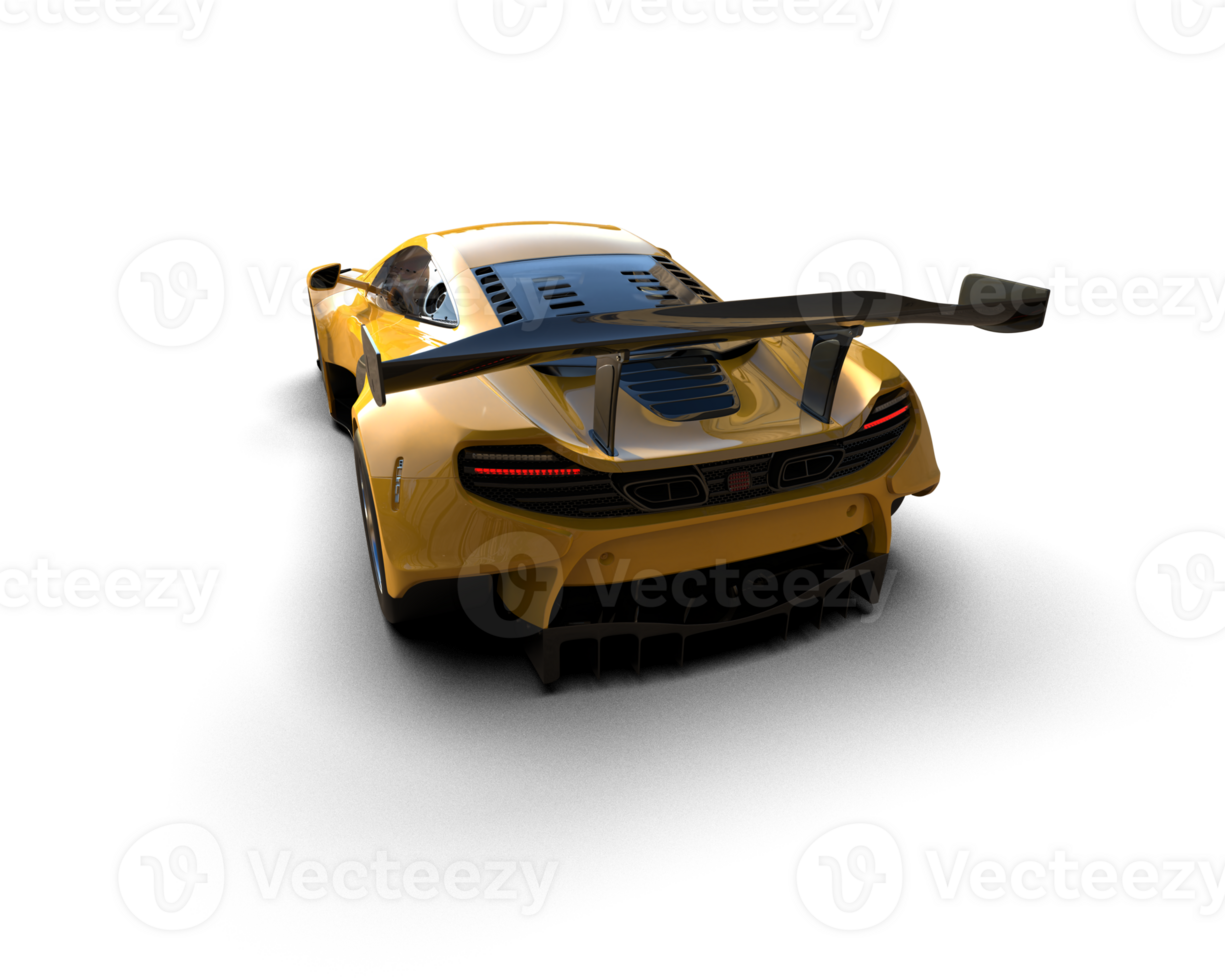 Realistic race car isolated on background. 3d rendering - illustration png