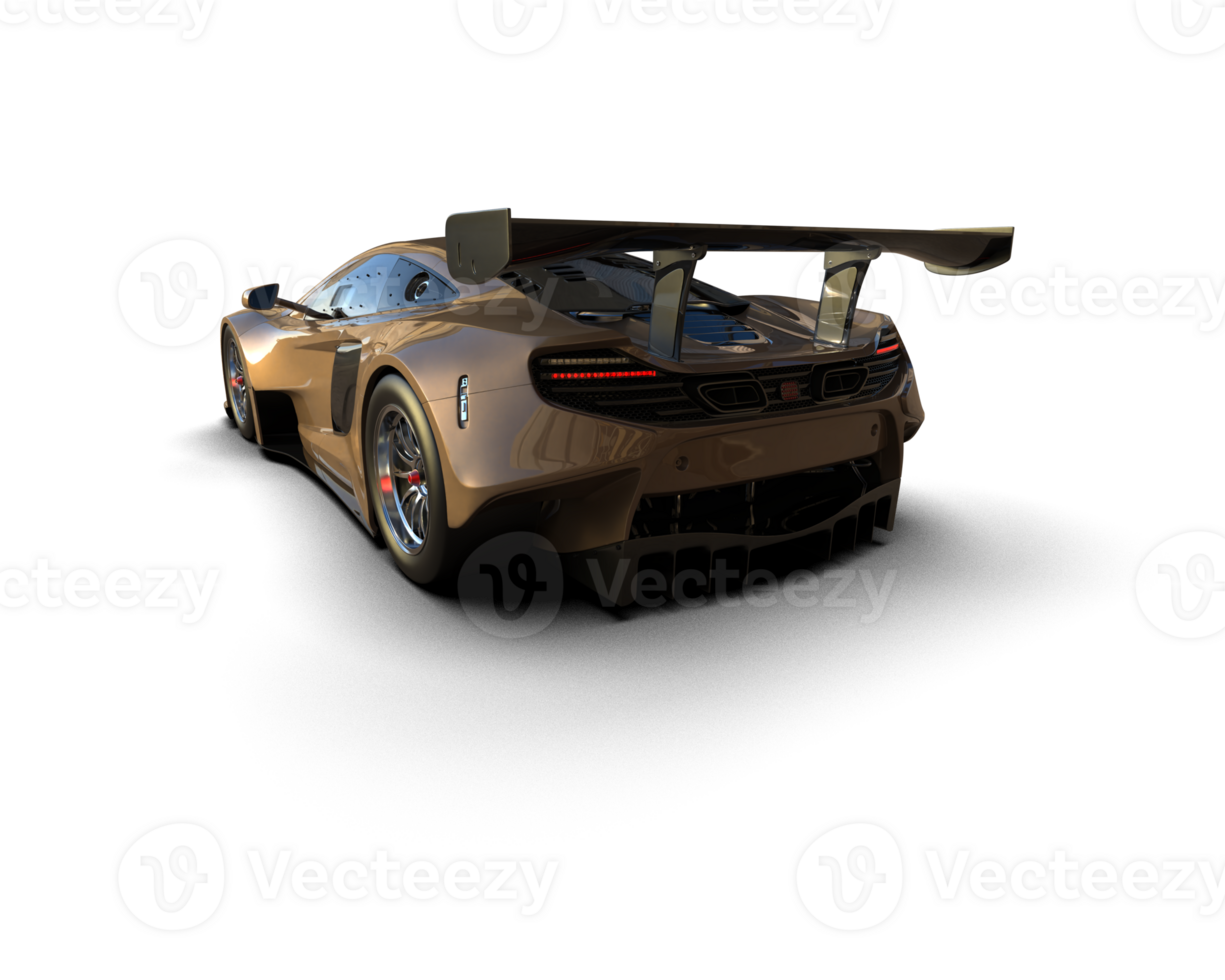 Realistic race car isolated on background. 3d rendering - illustration png