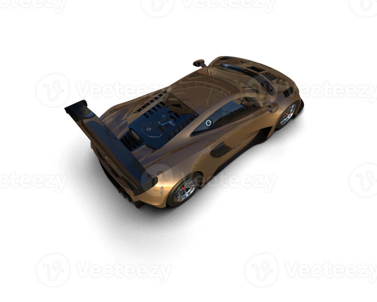 Realistic race car isolated on background. 3d rendering - illustration png