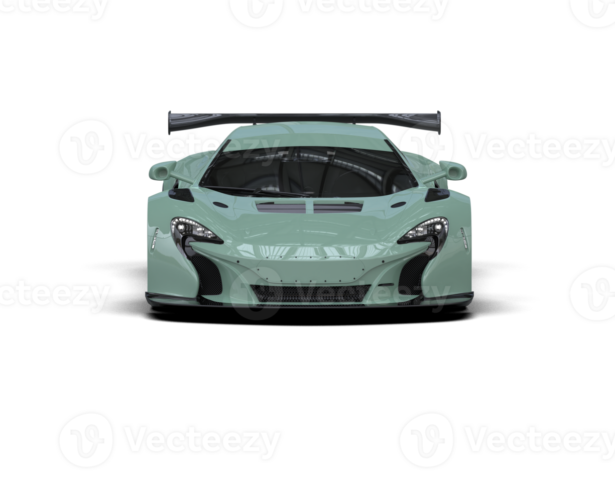Realistic race car isolated on background. 3d rendering - illustration png