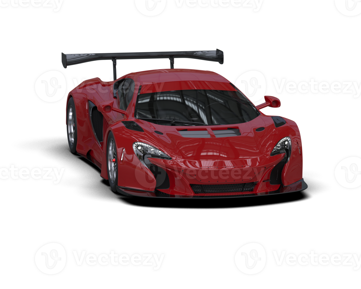 Realistic race car isolated on background. 3d rendering - illustration png