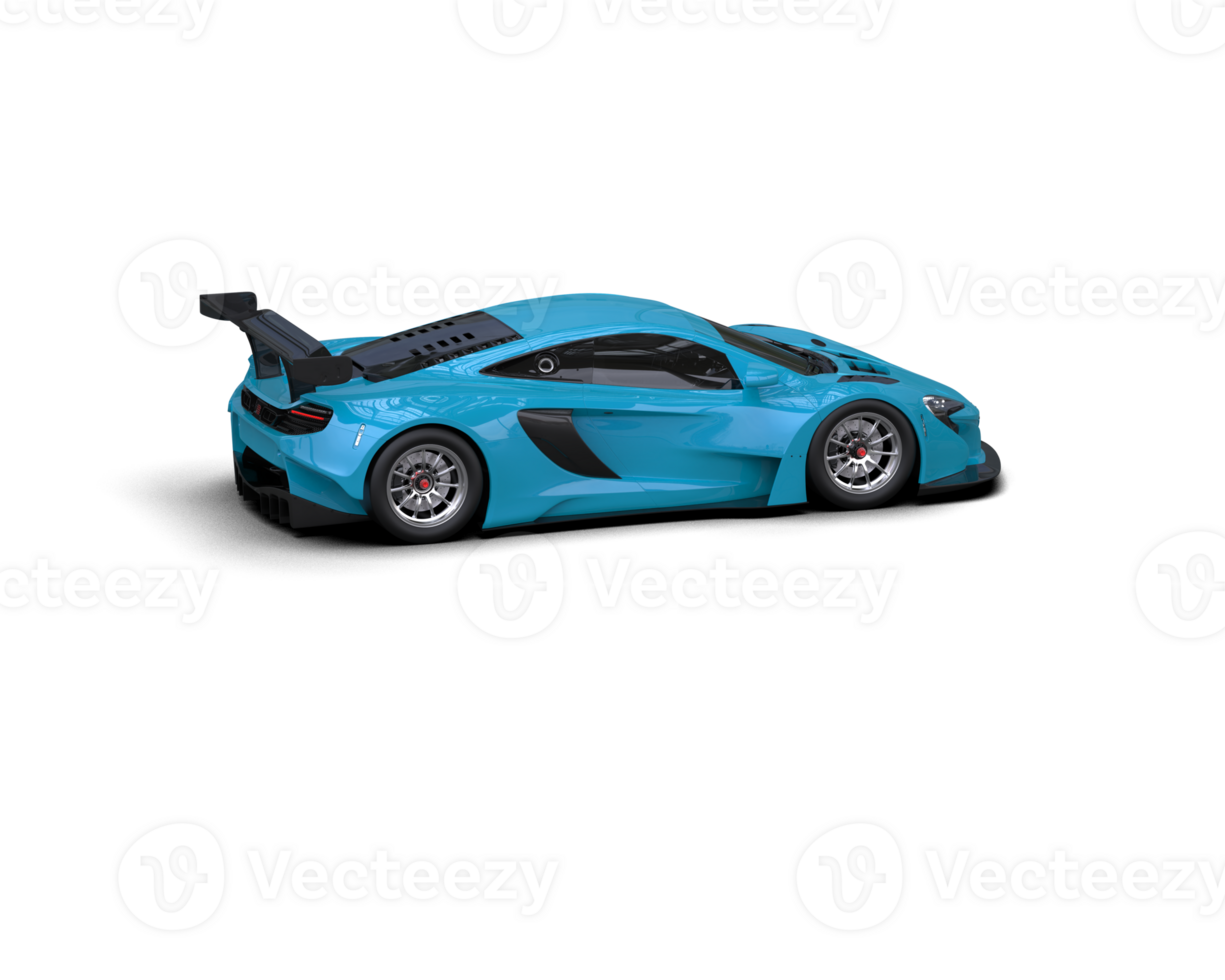 Realistic race car isolated on background. 3d rendering - illustration png