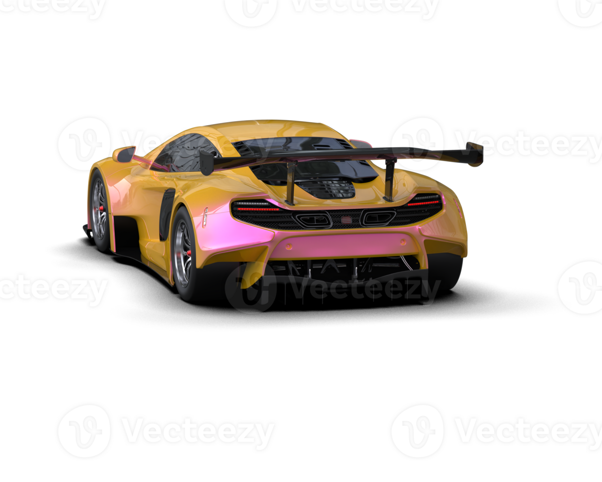 Realistic race car isolated on background. 3d rendering - illustration png