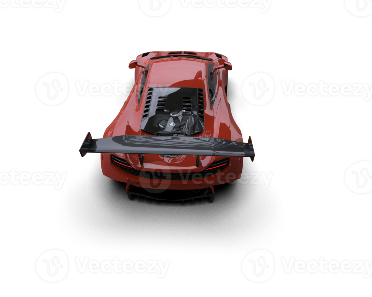 Realistic race car isolated on background. 3d rendering - illustration png