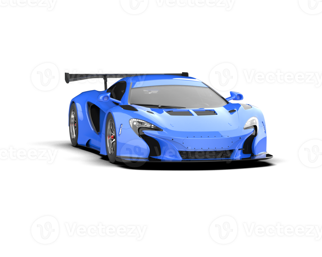 Realistic race car isolated on background. 3d rendering - illustration png