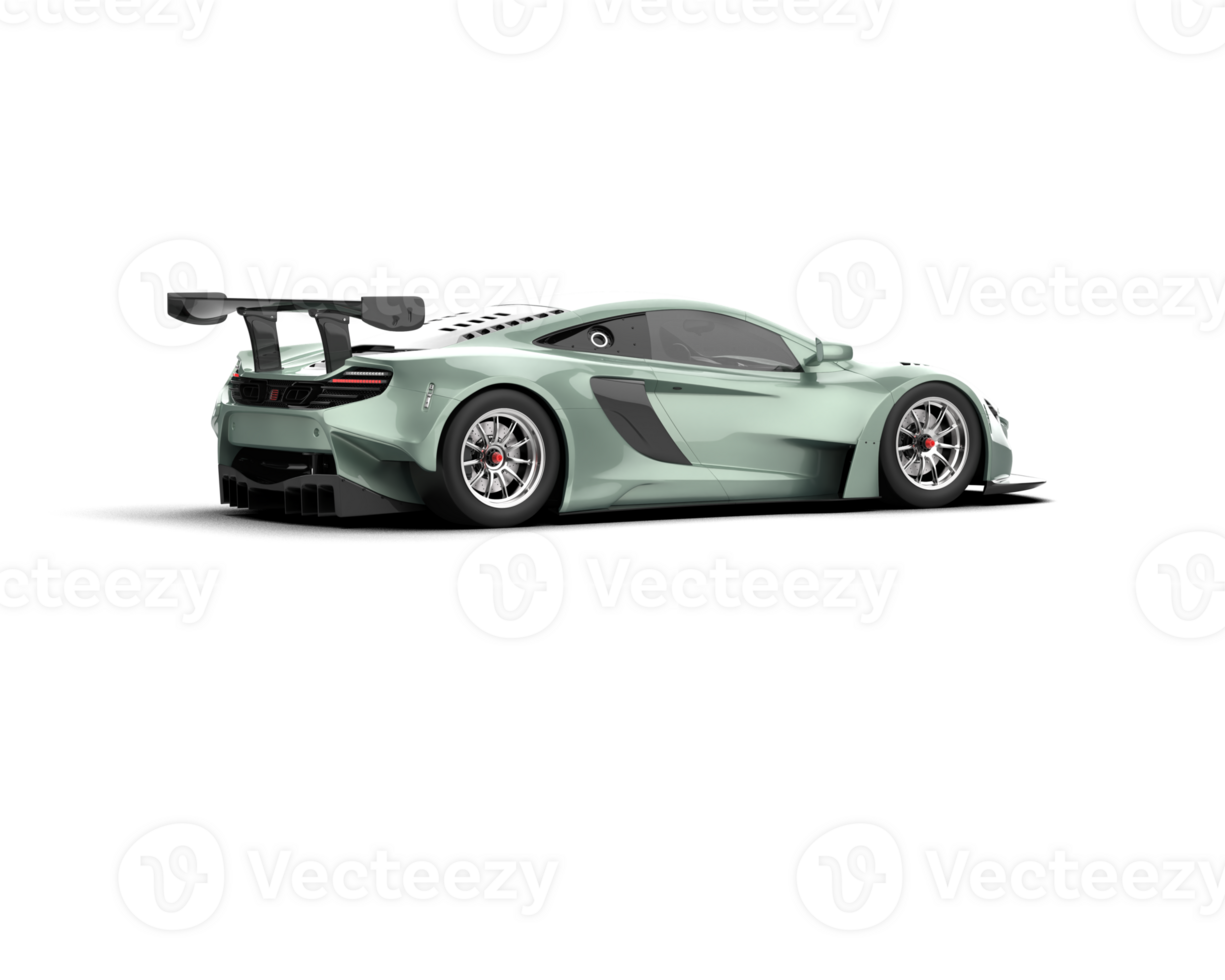 Realistic race car isolated on background. 3d rendering - illustration png