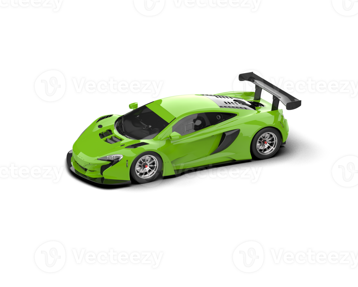 Realistic race car isolated on background. 3d rendering - illustration png