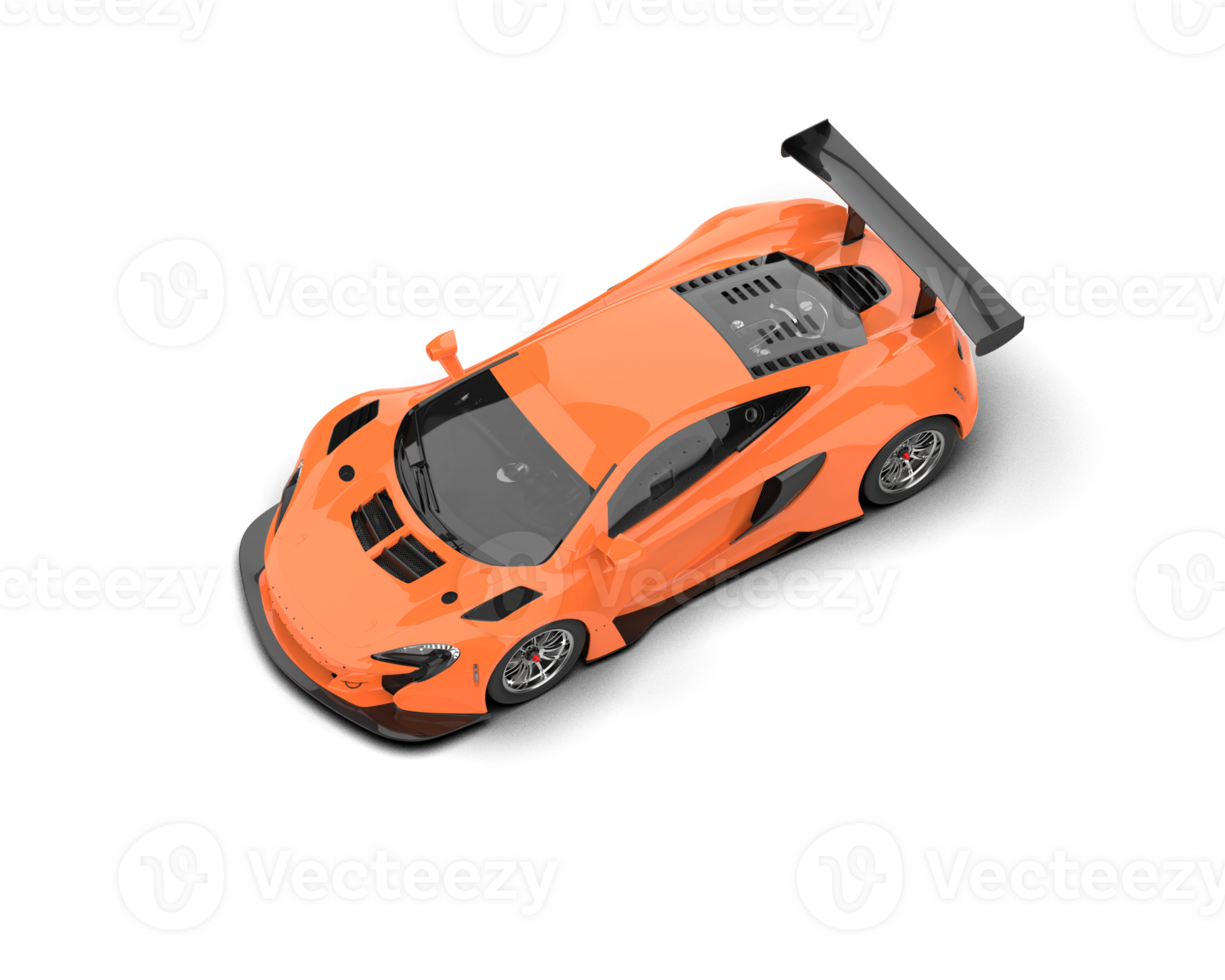Realistic race car isolated on background. 3d rendering - illustration png