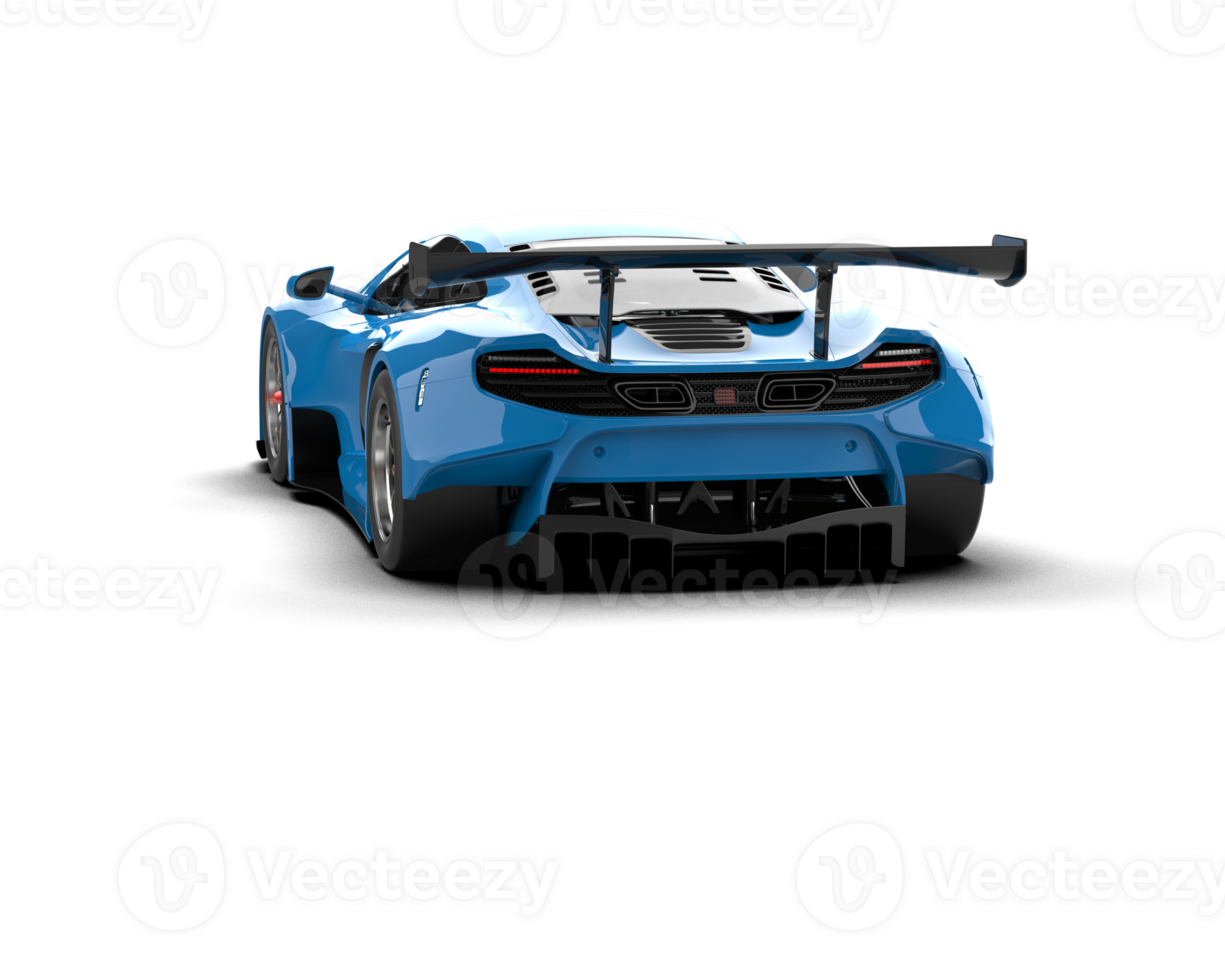 Realistic race car isolated on background. 3d rendering - illustration png