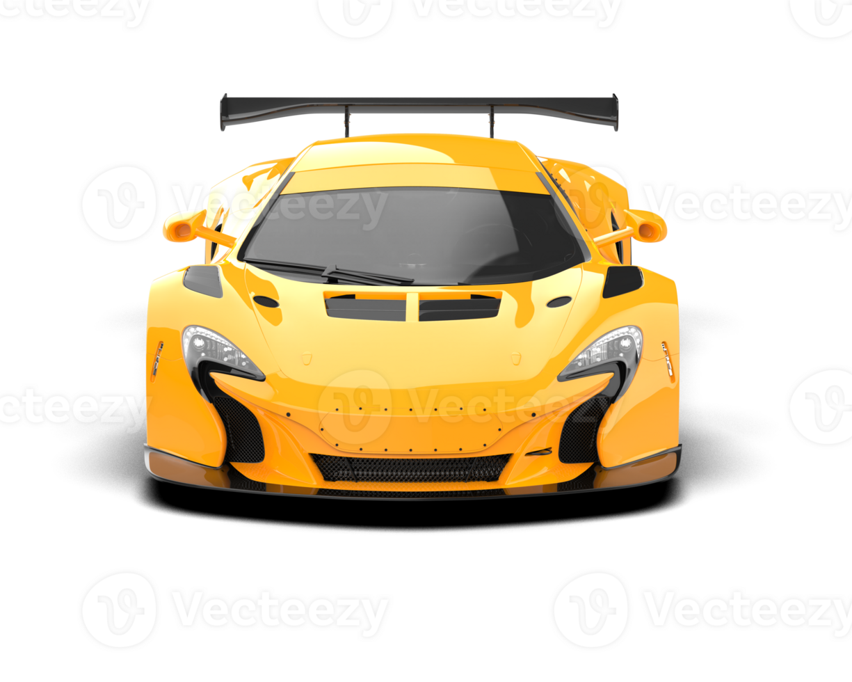 Realistic race car isolated on background. 3d rendering - illustration png