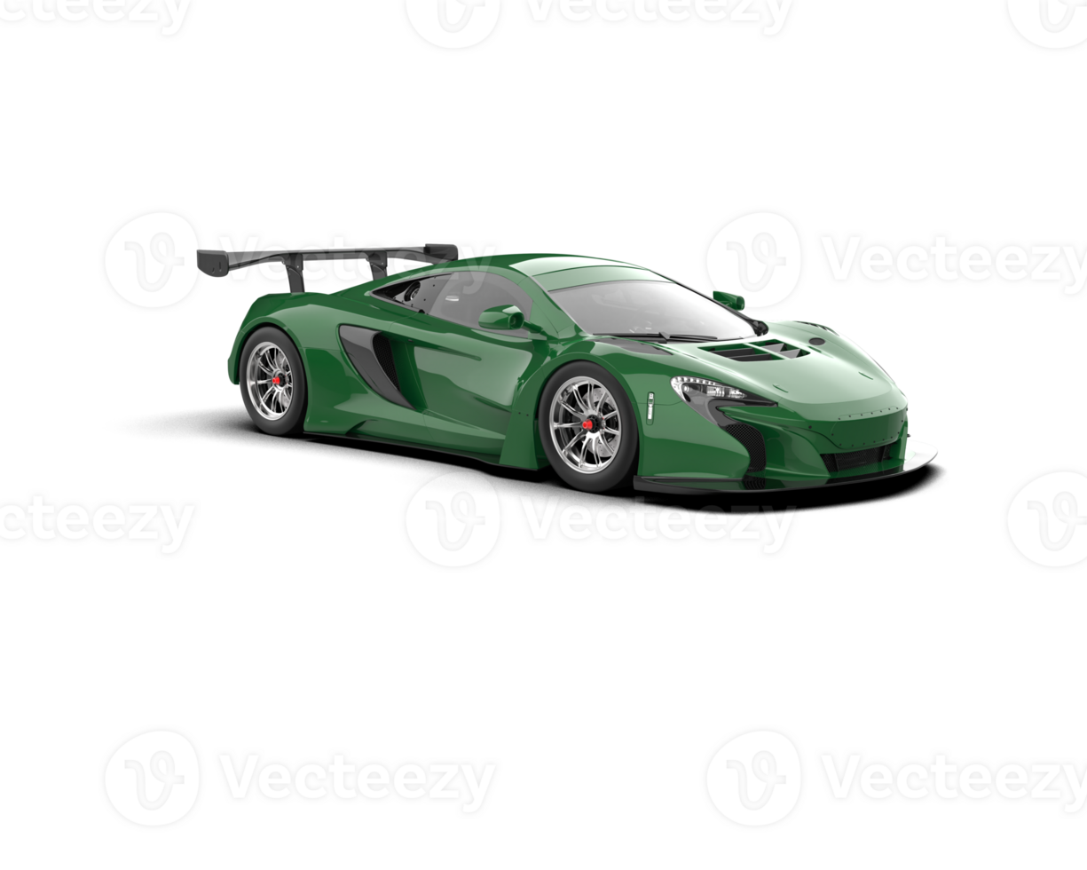 Realistic race car isolated on background. 3d rendering - illustration png