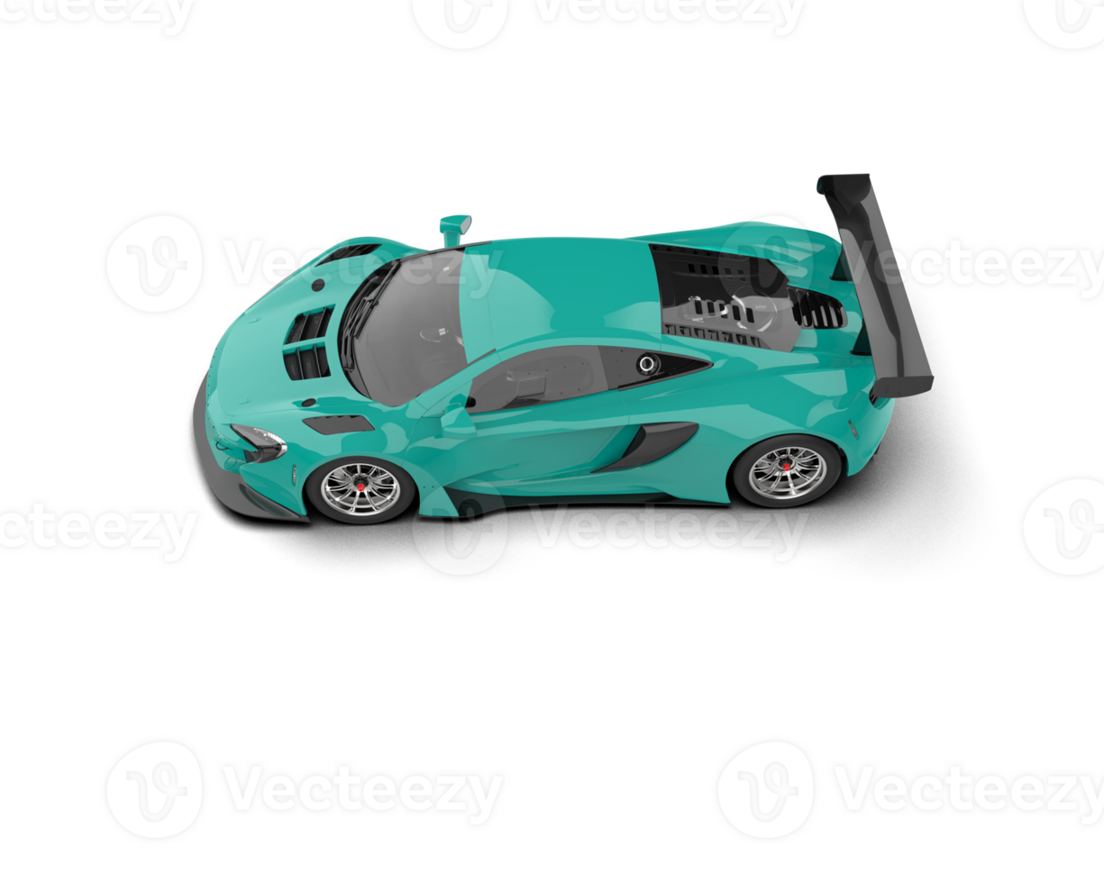 Realistic race car isolated on background. 3d rendering - illustration png