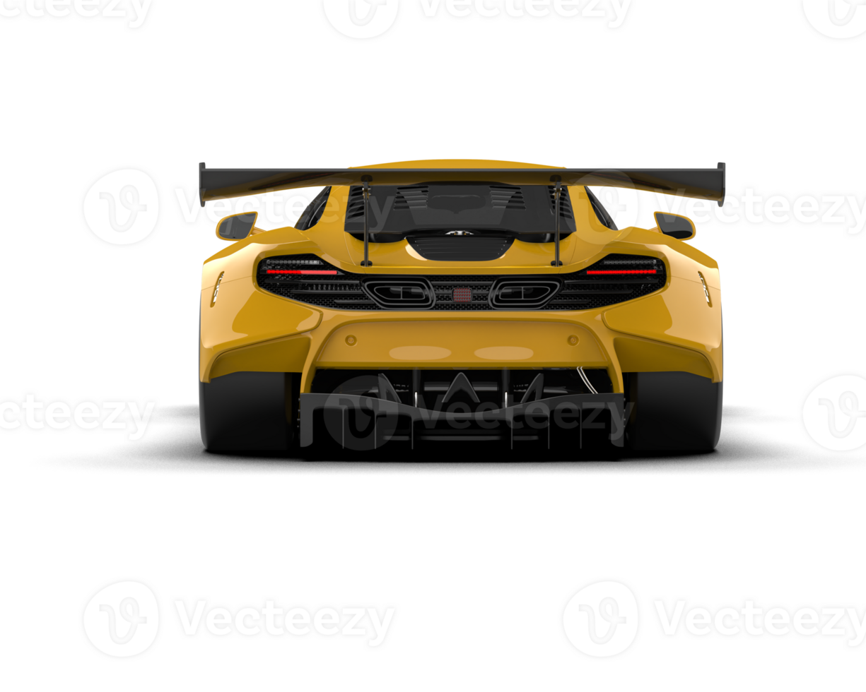 Realistic race car isolated on background. 3d rendering - illustration png